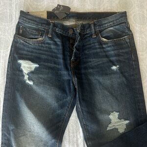 Abercrombie Distressed Blue Jeans for Men